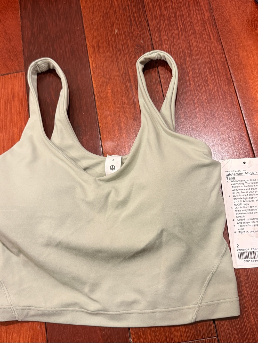 lululemon athletica Fog Green Tank Top size 2